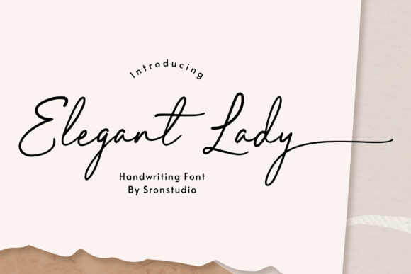 Elegant Lady Script Font for Wedding Design