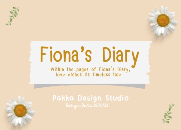 Fionas Diary: A Princess-Inspired Script Font for Editorial Design