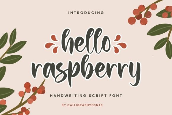 Hello Raspberry Font: A Script Handwritten Style for Dynamic Branding