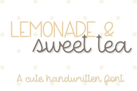 Lemonade Sweet Tea: A Script Font with a Warm, Handwritten Charm
