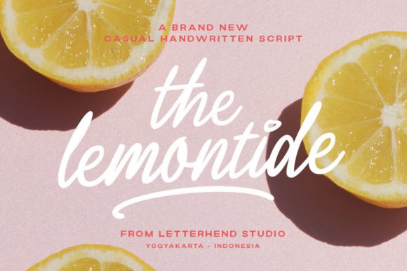 Lemontide: A Script Handwritten Font for Creative Crafters