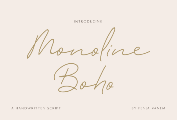 Monoline Boho: The Font That Elevates Your Brand