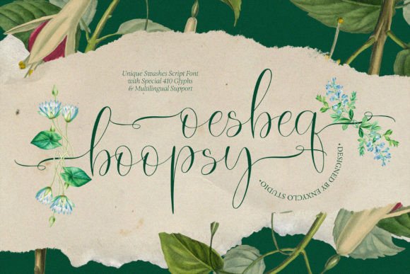 Oesbeq Boopsy: A Script Handwritten Font for Dynamic Brand Campaigns