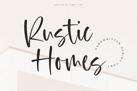 Rustic Homes: A Script Handwritten Font for Authentic Web Design