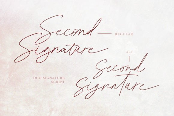 Second Signature - Duo Script for Editorial Design and Creative Branding