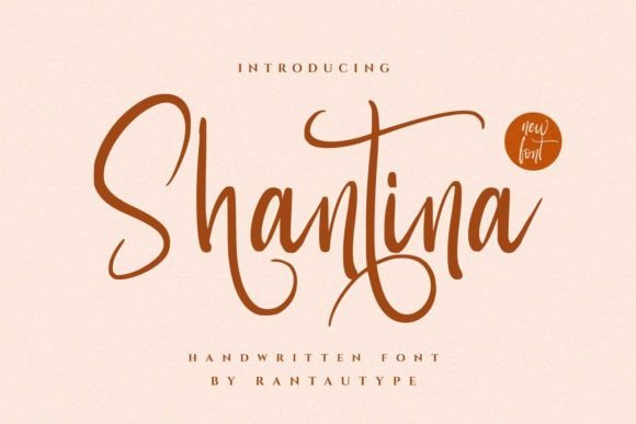 Shantina: A Script Font for Creative Crafters and Designers